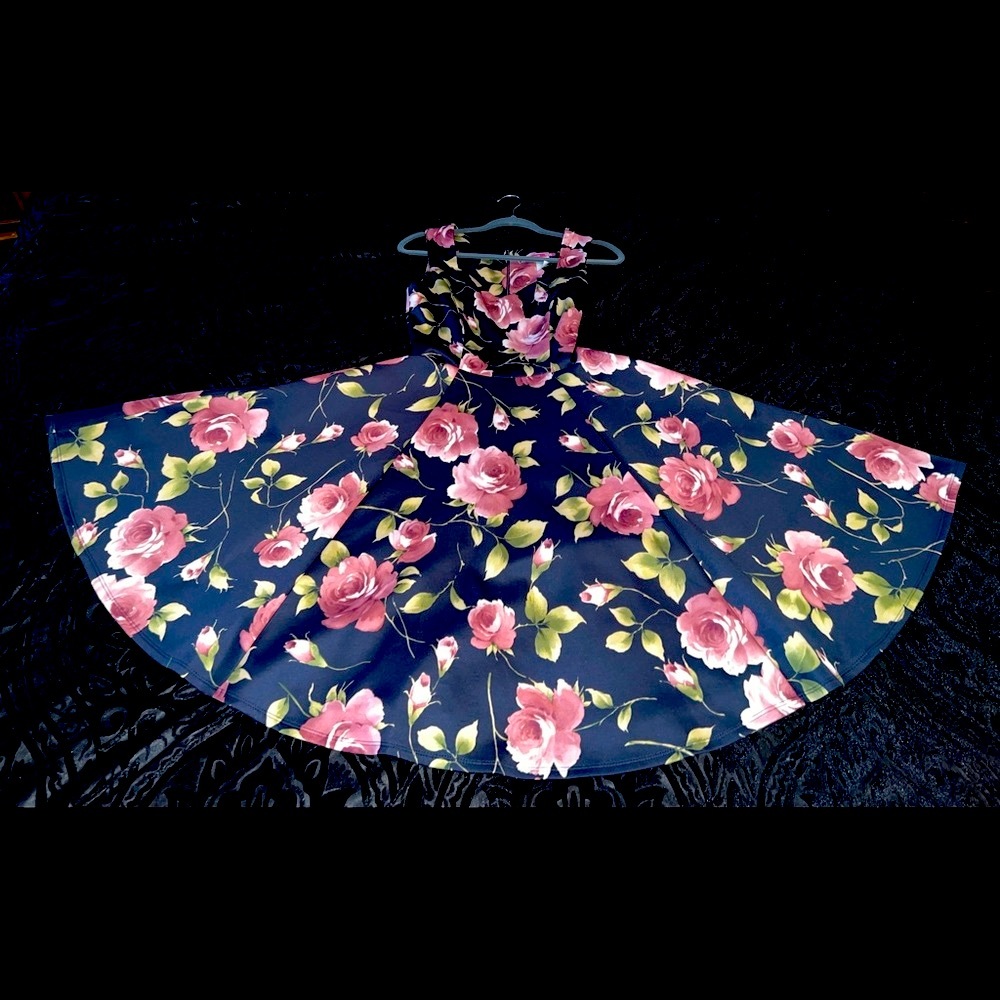 ModCloth floral fit and flare dress